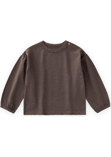 Fırçalı Rustik Uzun Kollu T-Shırt 1-7 Yaş Vizon fiyatları