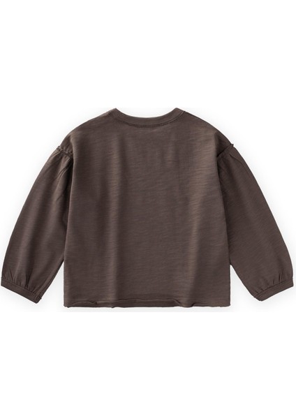 Fırçalı Rustik Uzun Kollu T-Shırt 1-7 Yaş Vizon modelleri