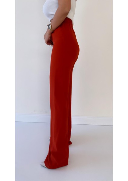 Ayrobin Keten Rahat Pantolon Kiremit modelleri