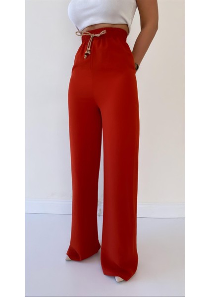 Ayrobin Keten Rahat Pantolon Kiremit fırsatları