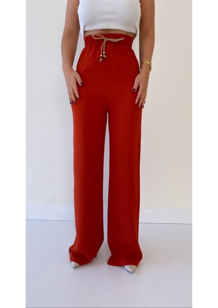 Ayrobin Keten Rahat Pantolon Kiremit indirimleri