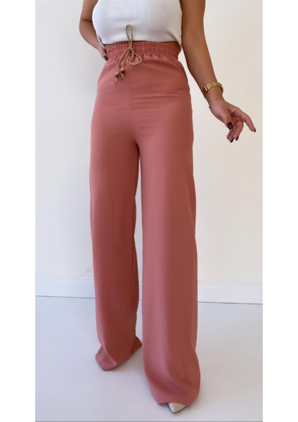 Ayrobin Keten Rahat Pantolon Gül Kurusu fırsatları