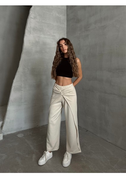 Bel Detaylı Salaş Pantolon Taş fırsatları