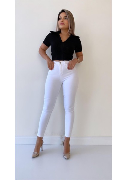 Toparlayıcı Skinny Jean Ekru fırsatları