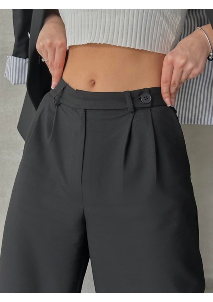 Kemer Detaylı Bol Pantolon Siyah fiyatları