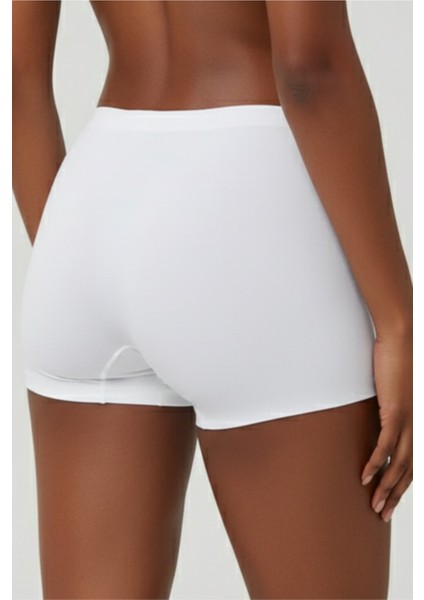 Kadın Boxer 4’lü Set – Pamuklu, Iz Yapmaz ve Nefes Alan Kumaş – Beyaz Renk modelleri