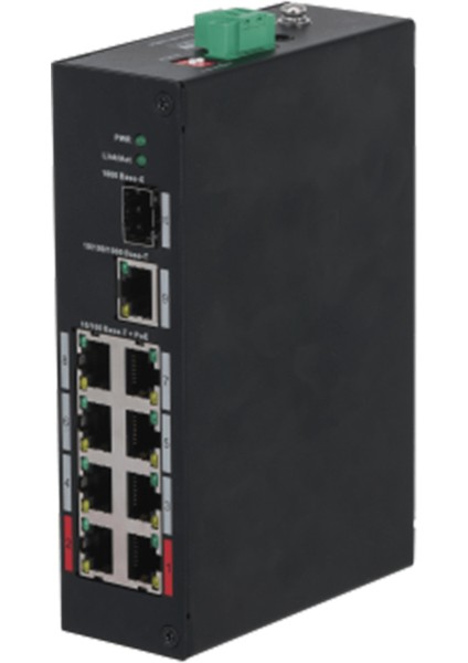 PFS3110-8ET-96-V2 8 Port 10/100 1ge Uplınk 1xsfp 96W Poe Endustrıyel Swıtch