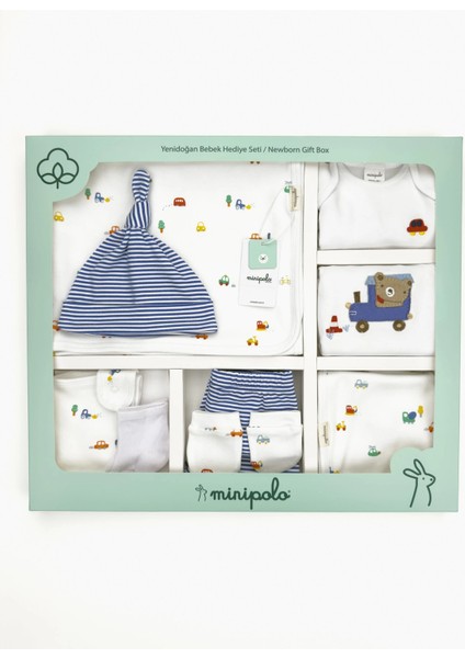 10 Parça Erkek Yenidoğan Hastane Çıkışı Hediye Seti