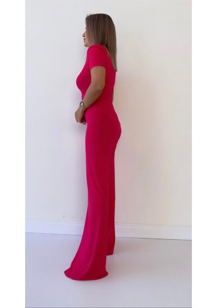 Kaşkorse Fit Gösteren Döküm Pantolon Fuşya fiyatları