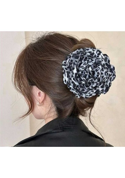 Siyah Leopar Desenli Gül Tasarım Mandal Toka (BC-1251 ) fırsatları