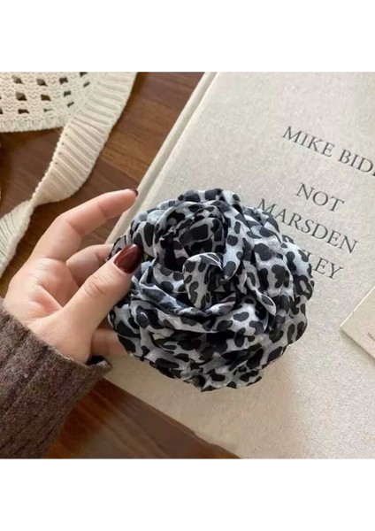 Siyah Leopar Desenli Gül Tasarım Mandal Toka (BC-1251 ) indirimleri