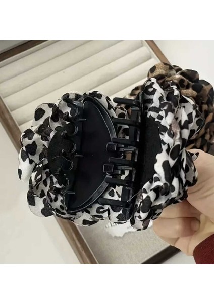 Krem Leopar Desenli Gül Tasarım Mandal Toka (BC-1252 ) fırsatları