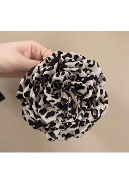 Krem Leopar Desenli Gül Tasarım Mandal Toka (BC-1252 ) indirimleri