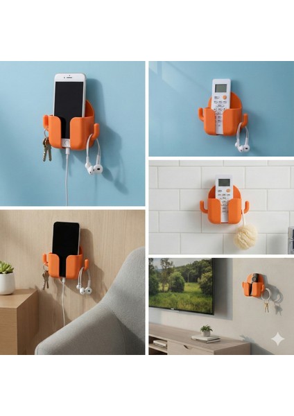 Duvar Tipi Kumanda Telefon Tutucu | Kaktüs Tasarım modelleri