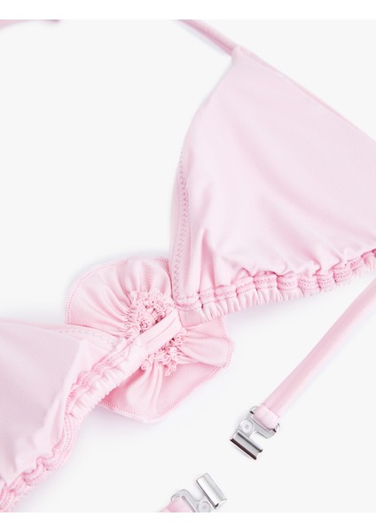 Gül Aplike Detaylı Üçgen Bikini Üstü fiyatları