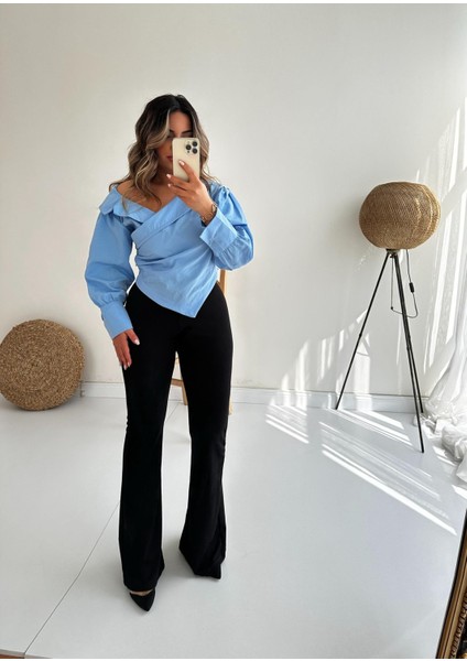 Ispanyol Paça Pantolon Siyah fiyatları