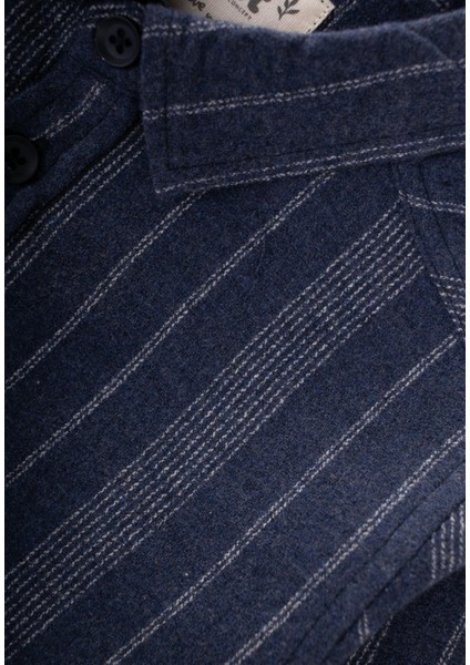 Çizgili Mevsimlik Oduncu Gömlek 2-10 Yaş Lacivert modelleri