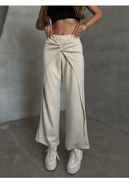 Bel Detaylı Salaş Pantolon Taş modelleri
