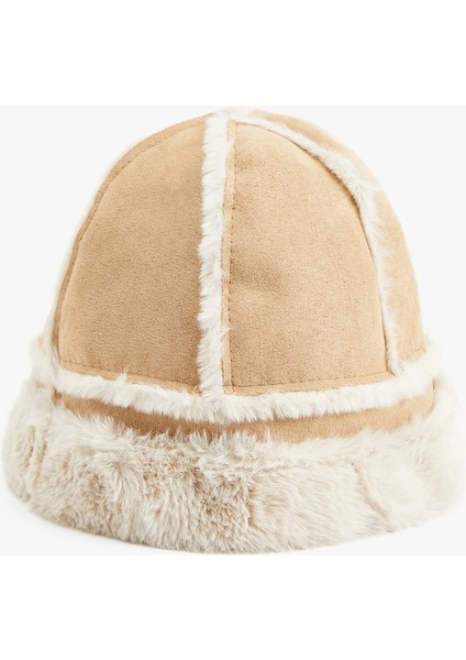 Peluş Detaylı Bucket Şapka