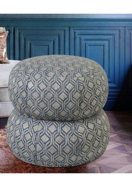 Ba'al %100 Pamuk Üzerine Baskılı Puf/Yan Sehpa