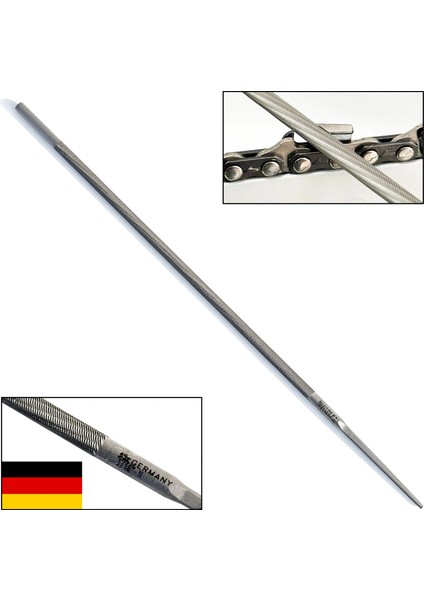 Germany Motorlu Testere Zincir Bileme Eğesi 3/16 4.8mm Orta Eğe Yüksek Kalite