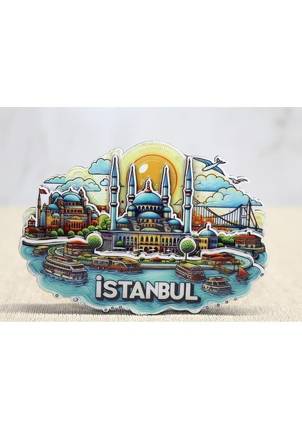 Ahşap Istanbul Temalı Magnet ALK4598