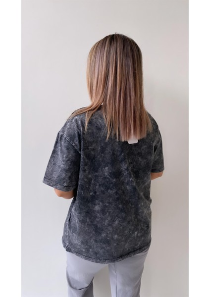 Yıkamalı Take Is Easy Tişört Antrasit indirimleri