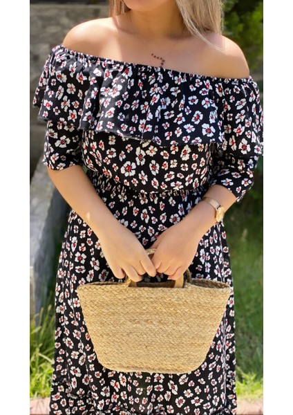 Madonna Yaka Gipeli Elbise Siyah fiyatları