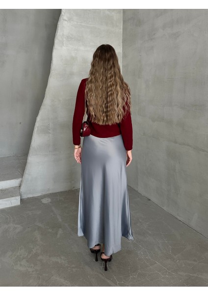 Maxi Boy Saten Etek Gri indirimleri