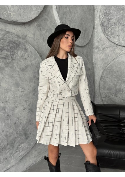 Tuvid Sim Iplikli Ceket Etek Takım Ekru fiyatları