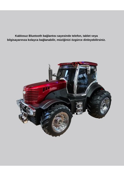 Bluetooth Nostaljik Traktör Hoparlör LED Işıklı 12W Güçlü Ses modelleri