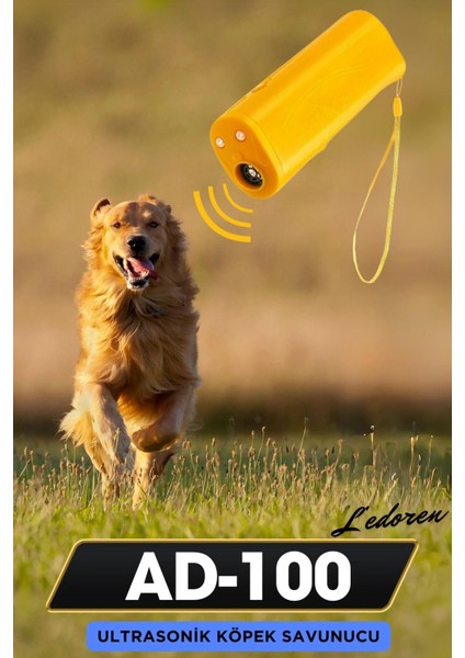 AD-100 Ultrasonik 150 Db Uzun Menzilli Köpek Savunma ve Eğitici Ses Cihazı