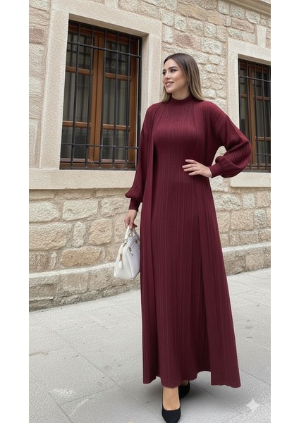 Kadın Balıkçı Yaka Hırkalı Triko Tessettür Elbise fiyatları