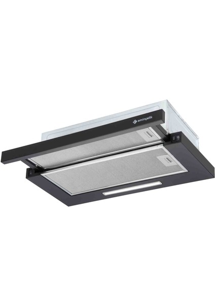 As 1320 B60 Siyah Ankastre Aspiratör