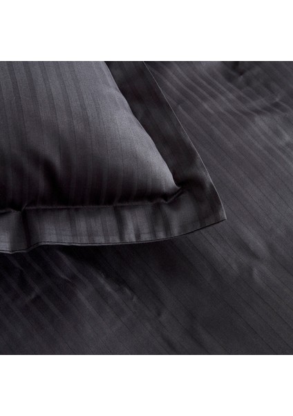 Uniq %100 Pamuk Saten King Size Nevresim Takımı Antrasit