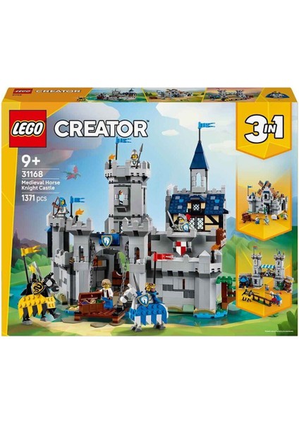 31168 LEGO Creator 3in1 - Orta Çağ Atlı Şövalye Kalesi 1371 Parça +9 Yaş