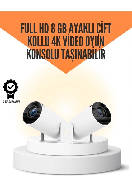 10.000 Oyun Destekli, Çift Kollu 4K Projeksiyon – Hdmı, Usb, Aux, Ethernet Yok