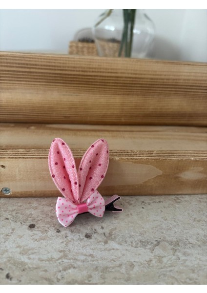 Puantiye Detaylı Tavşan Kulak Saç Tokası 2'li fiyatları