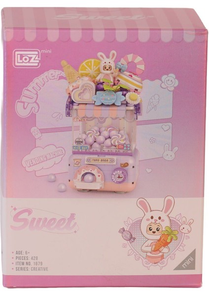 LZ1679 Loz Sevimli Gashapon Makineleri Mor Block Oyuncak 428 Prç