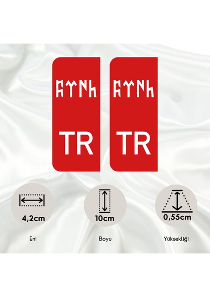 Tr Harfli Orhun Alfabesi Türk Yazılı Çıkıntılı Tasarım Universal Pleksi Araç Plaka Arması fiyatları