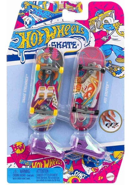 HXL17 Hot Wheels Skate Retro Temalı Ikili Parmak Kaykay ve Ayakkabı Paketi modelleri