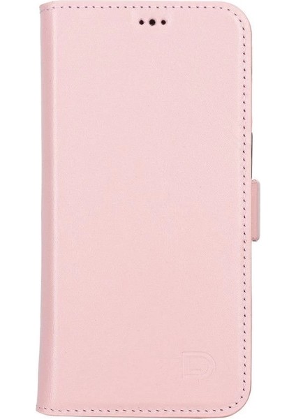 Apple iPhone 13 Uyumlu Deri Cüzdanlı Kılıf Toz Pembe fiyatları