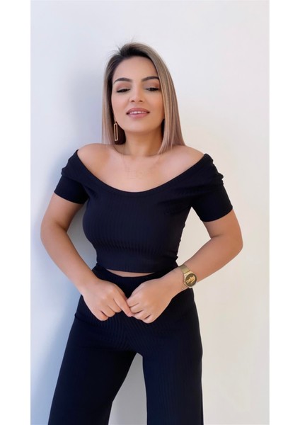 Kısa Kol Kaşkorse Bluz Siyah fırsatları