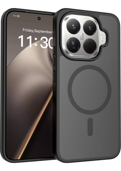 Xiaomi 15T Pro Kılıf Sert Pc Arka Yüzey Wireless Şarj Özellikli Zore Flet M-Safe Kapak