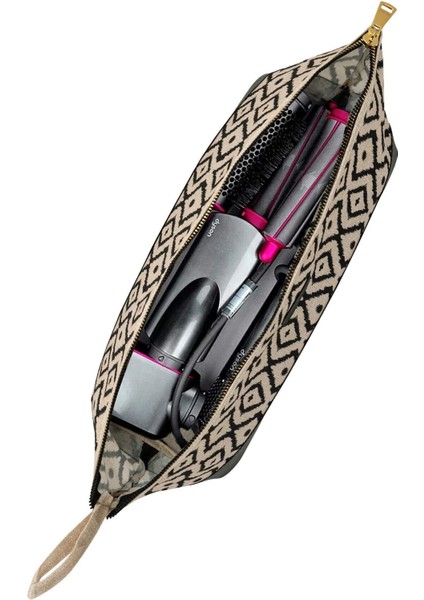 Saç Düzleştirici Maşa Çantası Makyaj Kozmetik Seyahat Büyük Makyaj Çantası 38X16X16 cm fırsatları