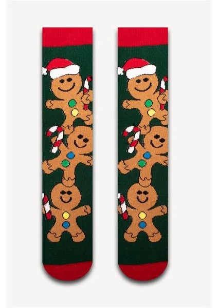 Noel Kurabiyeler Renkli Havlu Çorap