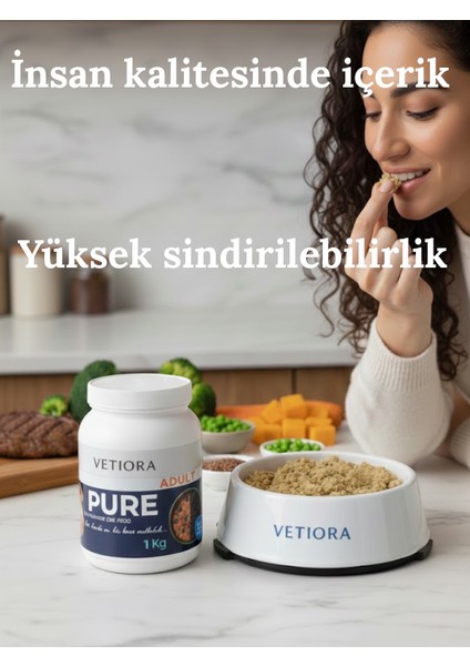 Yeni Nesil Küçük Irk Yetişkin Köpek Maması, İnsan Sınıfı Formunda, Et, Tahıl, Meyve, Sebze 1 kg