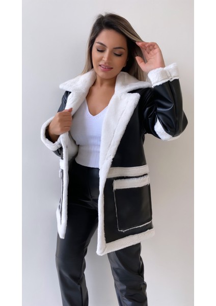 Içi Kürklü Deri Kaban Ekru modelleri