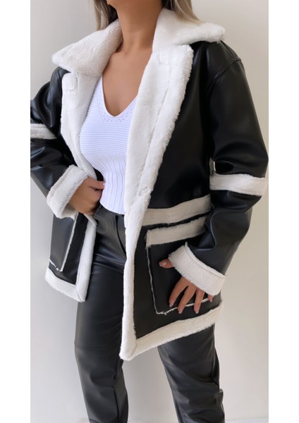 Içi Kürklü Deri Kaban Ekru fırsatları