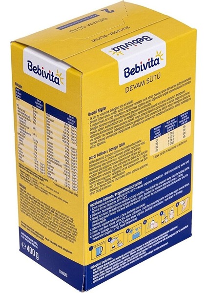 Bebek Sütü 400GR No:2 (6-12 Ay) (2 Li Set) modelleri